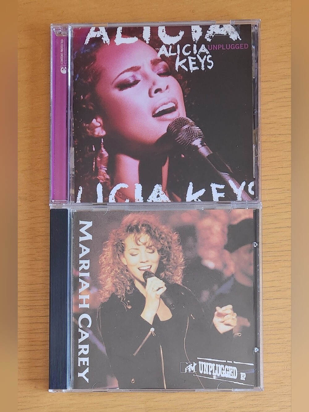Alicia Keys "Unplugged", Mariah Carey "Unplugged" CDs (Lot of 2)